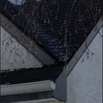 Ice Dam in roof valley, removed ice an snow