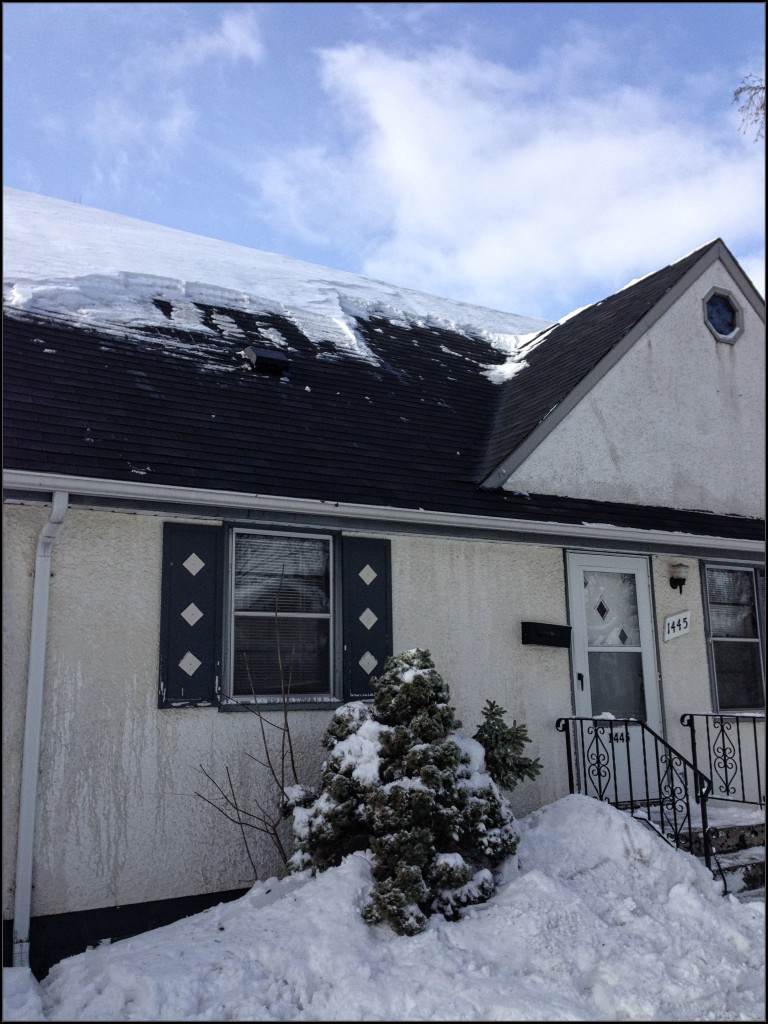 Ice dams removed