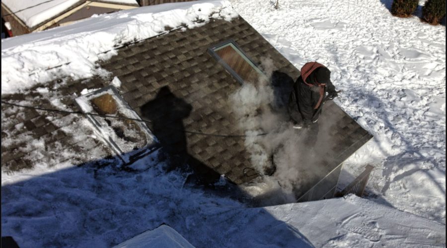 ice dam service, roof ice removed, roof snow removal, ice dam steaming