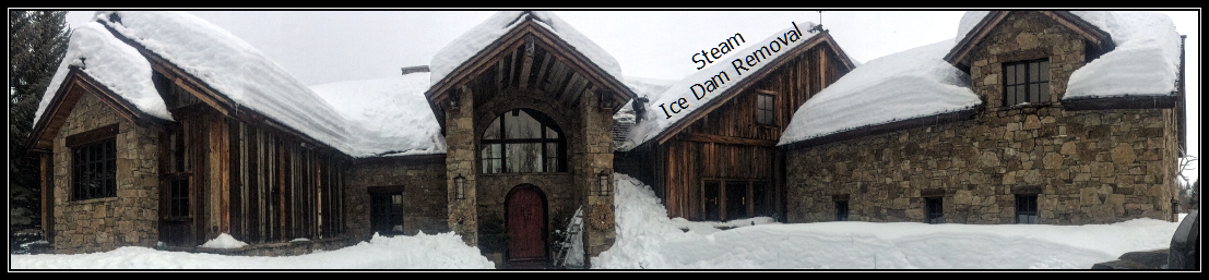 Steam ice dam removal project.