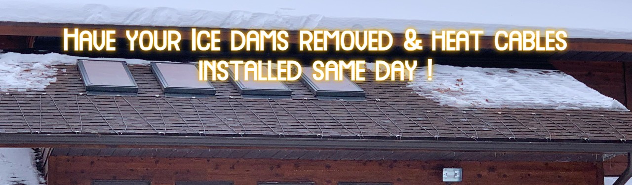 Same Day Roof Heat Cable Installation For Ice Dam Solution.