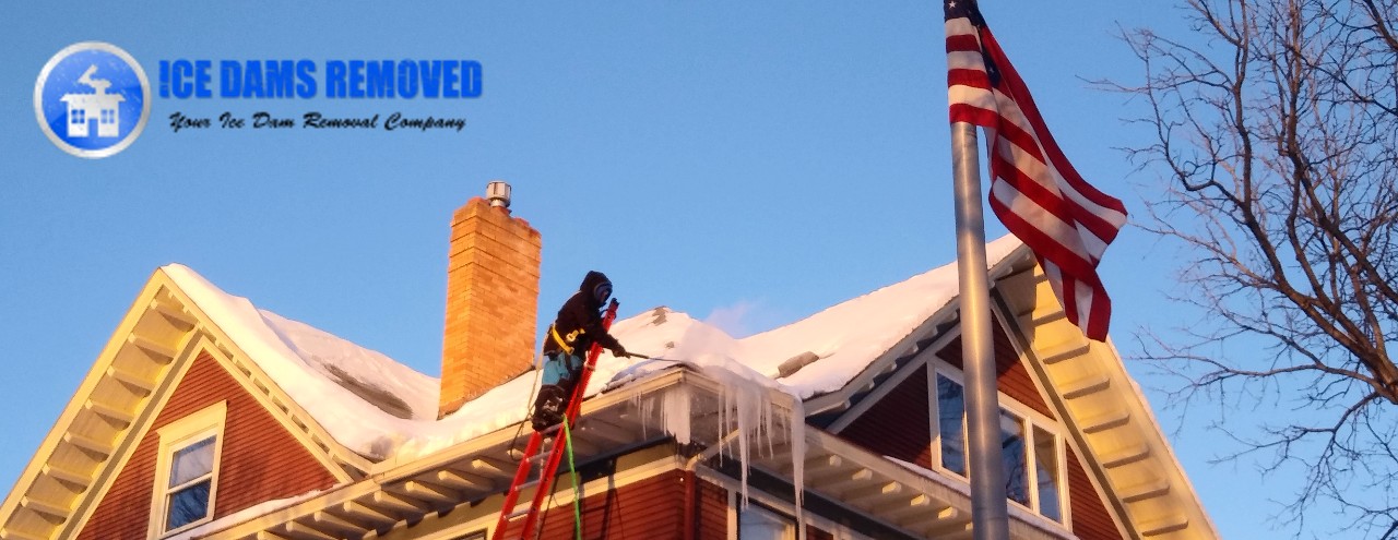 Ice dam removal from roof