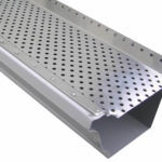Perforated gutter leaf guard
