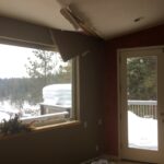 Damaged ceiling from ice dam