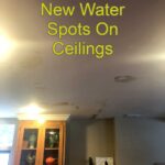 water spots on ceiling from ice dam.