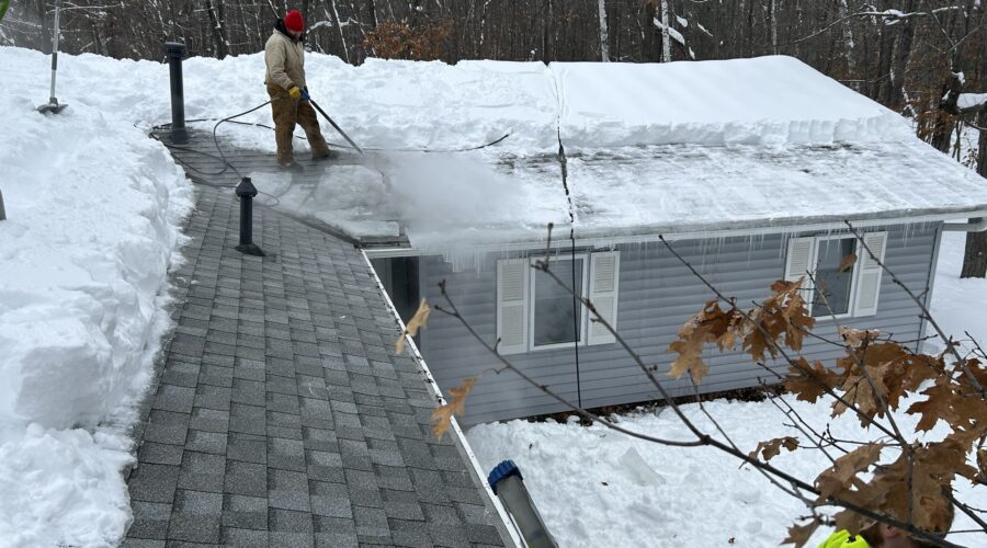 Roof Leak Ice Dam Removal In Brainerd MN